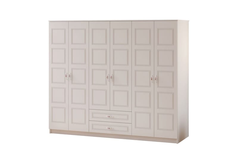 Travric Garderob 210x180 cm, Matt Vit