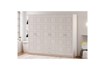 Travric Garderob 210x180 cm - Matt Vit - Förvaring - Sko- & klädförvaring - Garderober & garderobssystem