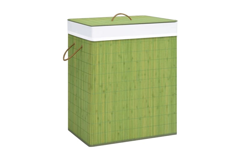 Tvättkorg bambu grön 83 L - Grön - Badrumstillbehör - Tvättkorgar