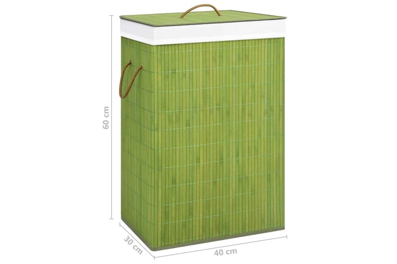 Tvättkorg bambu grön - Grön - Badrumstillbehör - Tvättkorgar