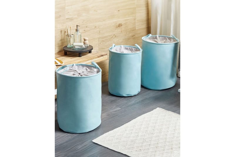 Tvättkorgar Archa set om 3 Blå/grå - Blå/grå - Förvaring - Sko- & klädförvaring - Tvättkorgar