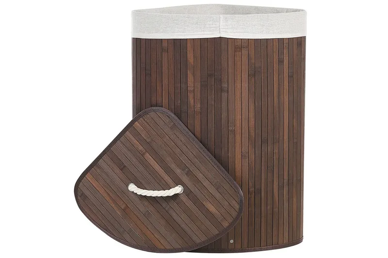 Tvättkorgar Matara Mörk trä/vit - Mörk trä/vit - Förvaring - Sko- & klädförvaring - Tvättkorgar