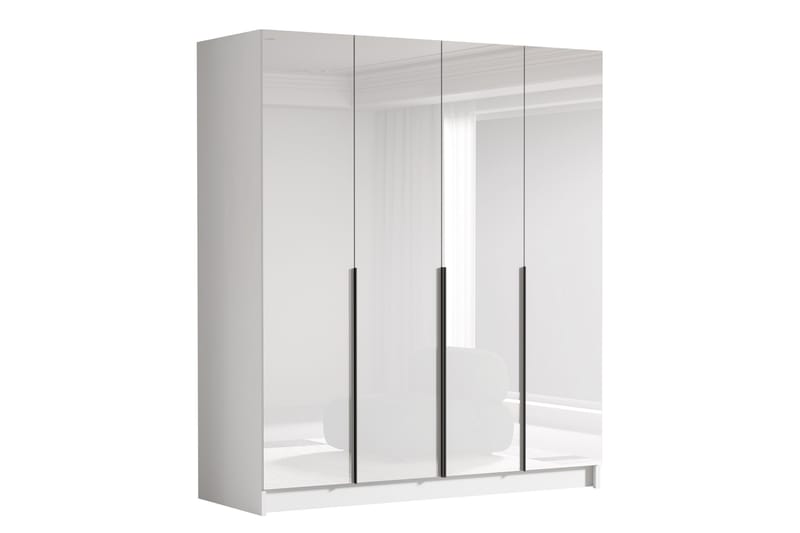 Vadstena Garderob 200x215 cm - Vit - Förvaring - Sko- & klädförvaring - Garderober & garderobssystem