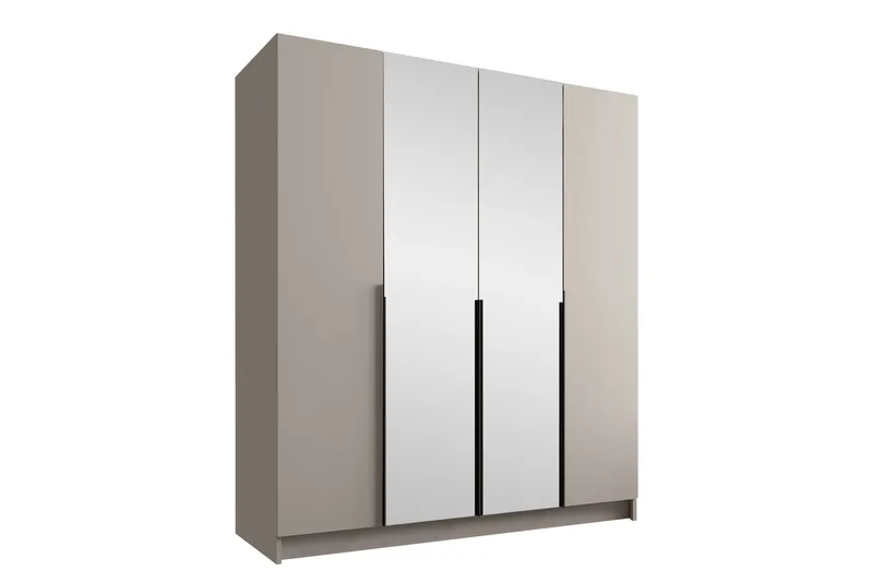 Vadstena Garderob med Spegel 200 cm, Kashmir/Svart