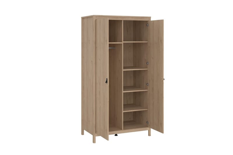 Vallvidera Garderob 102x199 cm - Ljusbrun - Förvaring - Sko- & klädförvaring - Garderober & garderobssystem