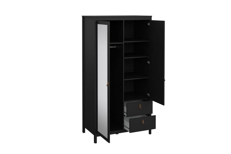 Vallvidera Garderob 102x199 cm - Svart - Förvaring - Sko- & klädförvaring - Garderober & garderobssystem