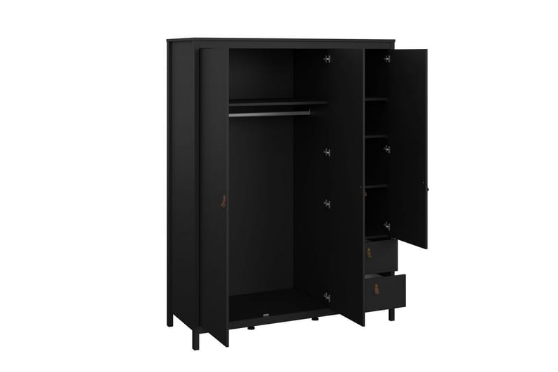 Vallvidera Garderob 150x199 cm - Svart - Förvaring - Sko- & klädförvaring - Garderober & garderobssystem