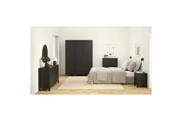 Vallvidera Garderob 150x199 cm - Svart - Förvaring - Sko- & klädförvaring - Garderober & garderobssystem