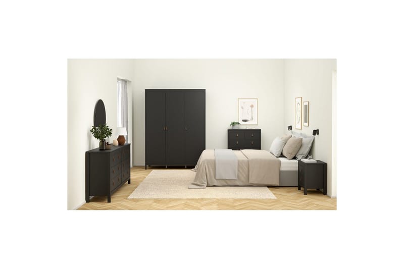 Vallvidera Garderob 150x199 cm - Svart - Förvaring - Sko- & klädförvaring - Garderober & garderobssystem