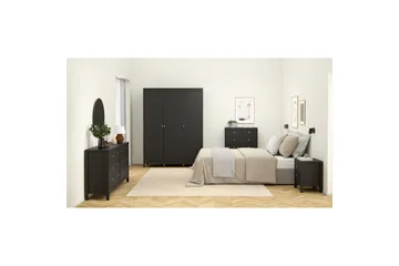 Vallvidera Garderob 150x199 cm - Svart - Förvaring - Sko- & klädförvaring - Garderober & garderobssystem