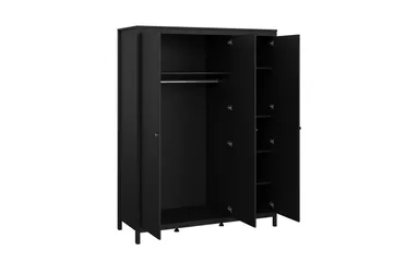 Vallvidera Garderob 150x199 cm - Svart - Förvaring - Sko- & klädförvaring - Garderober & garderobssystem