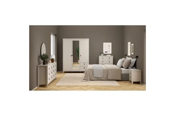 Vallvidera Garderob med Spegel 150x199 cm - Beige - Förvaring - Sko- & klädförvaring - Garderober & garderobssystem