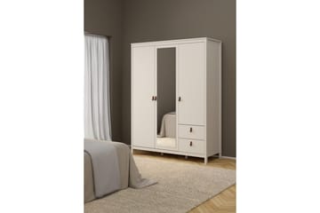 Vallvidera Garderob med Spegel 150x199 cm - Beige - Förvaring - Sko- & klädförvaring - Garderober & garderobssystem