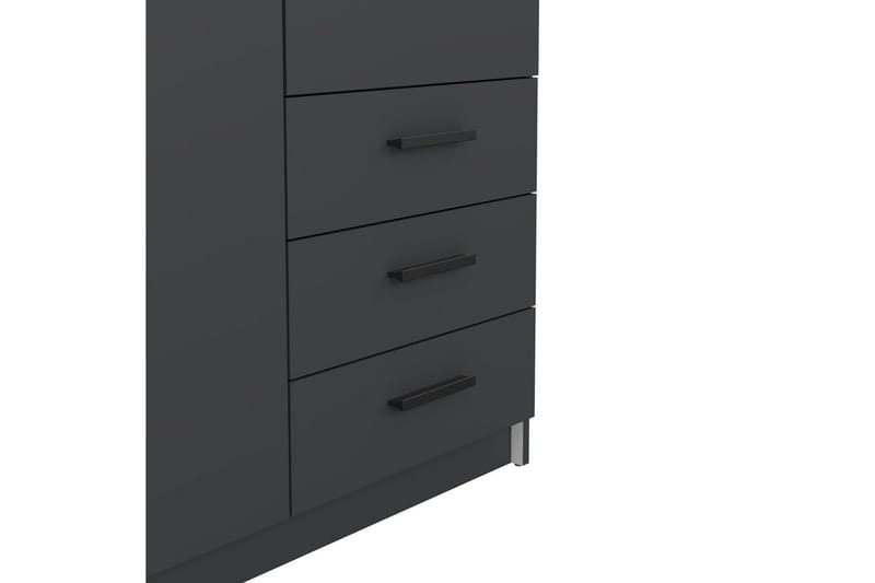 Vandana Garderob 99x200 cm - Grå - Förvaring - Sko- & klädförvaring - Garderober & garderobssystem
