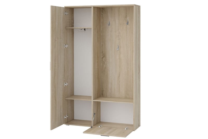 Vansboro Garderob med Spegel 120x196 cm - Vit - Förvaring - Sko- & klädförvaring - Garderober & garderobssystem