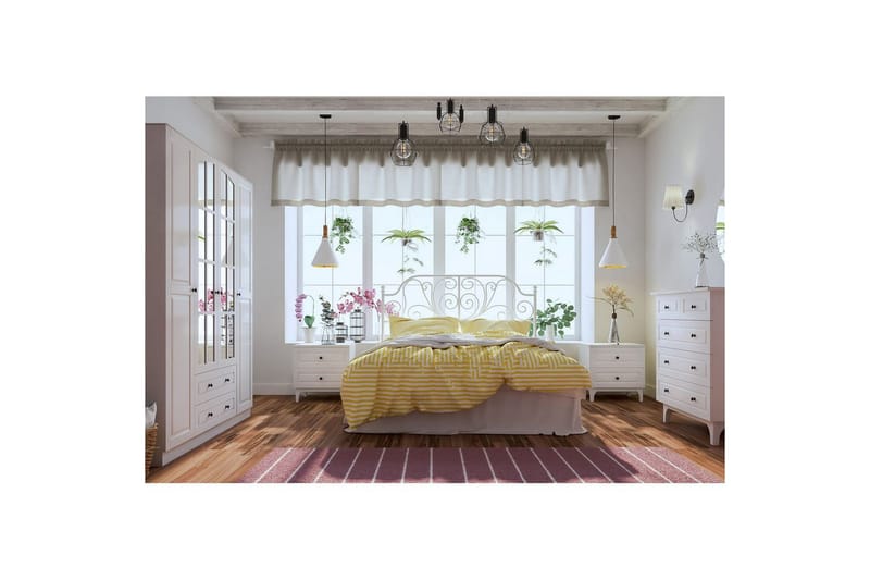 Varin Garderob 140x210 cm - Matt Vit - Förvaring - Sko- & klädförvaring - Garderober & garderobssystem