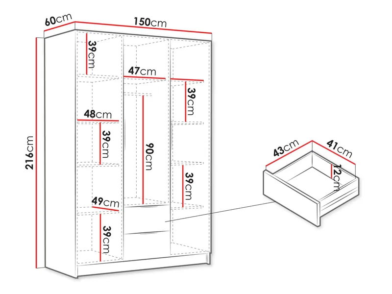 Varros Garderob 150x216 cm - Beige - Förvaring - Sko- & klädförvaring - Garderober & garderobssystem