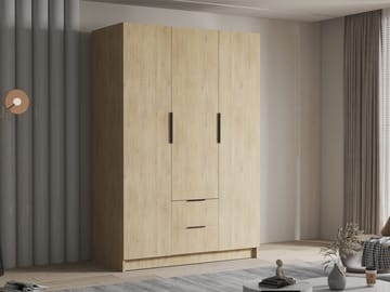 Varros Garderob 150x216 cm i Mörkt Trä - Brun - Förvaring - Sko- & klädförvaring - Garderober & garderobssystem
