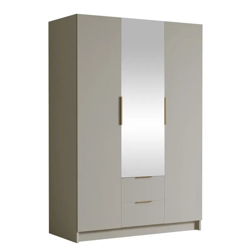 Varros Garderob med Spegel 150x216 cm, Beige