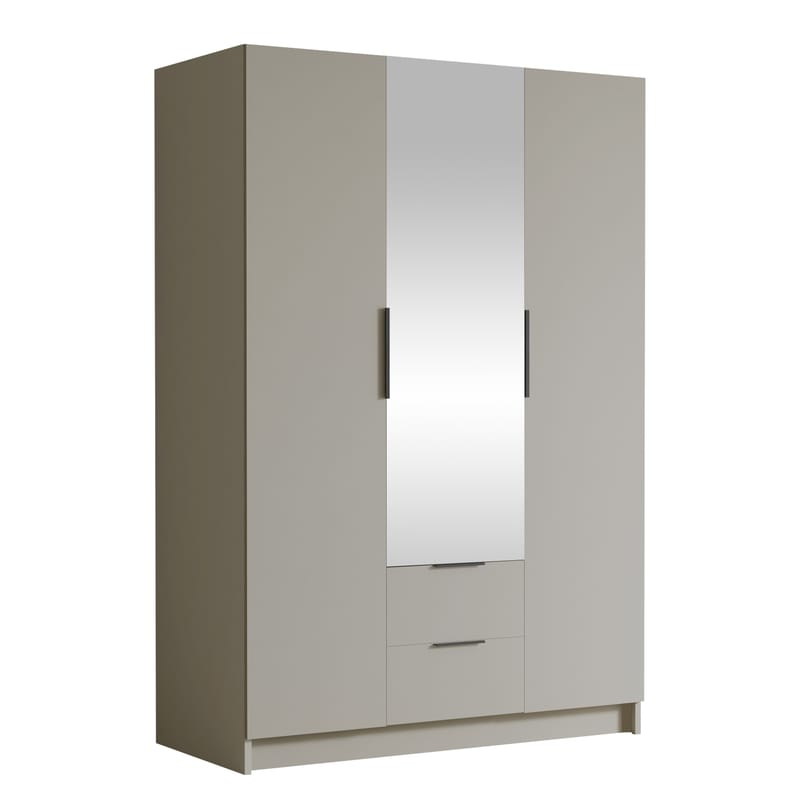 Varros Garderob med Spegel 150x216 cm - Beige - Förvaring - Sko- & klädförvaring - Garderober & garderobssystem