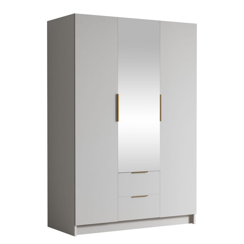 Varros Garderob med Spegel 150x216 cm - Vit - Förvaring - Sko- & klädförvaring - Garderober & garderobssystem