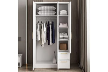 Vespera Garderob 90x171,8 cm - Vit - Förvaring - Sko- & klädförvaring - Garderober & garderobssystem