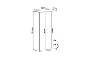 Vespera Garderob 90x171,8 cm - Vit - Förvaring - Sko- & klädförvaring - Garderober & garderobssystem
