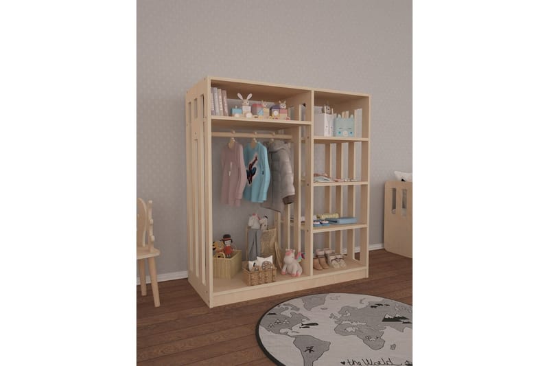 Vintor Garderob 90x100 cm - Natur - Förvaring - Sko- & klädförvaring - Garderober & garderobssystem