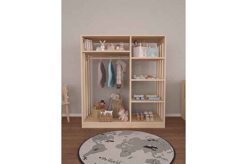Vintor Garderob 90x100 cm - Natur - Förvaring - Sko- & klädförvaring - Garderober & garderobssystem