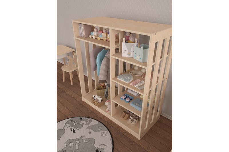 Vintor Garderob 90x100 cm - Natur - Förvaring - Sko- & klädförvaring - Garderober & garderobssystem