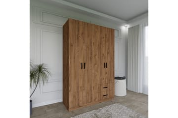 Yaman Garderob 120x180 cm - Brun - Förvaring - Sko- & klädförvaring - Garderober & garderobssystem