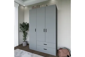 Yaman Garderob 120x181 cm - Grå - Förvaring - Sko- & klädförvaring - Garderober & garderobssystem