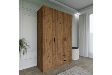 Yaman Garderob 120x181 cm - Valnöt - Förvaring - Sko- & klädförvaring - Garderober & garderobssystem
