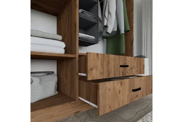 Yaman Garderob 120x181 cm - Valnöt - Förvaring - Sko- & klädförvaring - Garderober & garderobssystem
