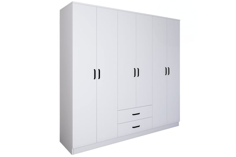 Yaman Garderob 180x190 cm - Mattvit - Förvaring - Sko- & klädförvaring - Garderober & garderobssystem