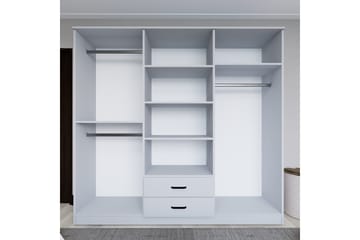 Yaman Garderob 180x190 cm - Mattvit - Förvaring - Sko- & klädförvaring - Garderober & garderobssystem