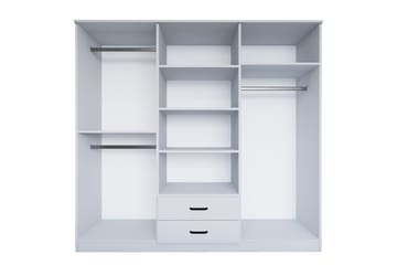 Yaman Garderob 180x190 cm - Mattvit - Förvaring - Sko- & klädförvaring - Garderober & garderobssystem