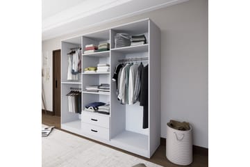 Yaman Garderob 180x190 cm - Mattvit - Förvaring - Sko- & klädförvaring - Garderober & garderobssystem