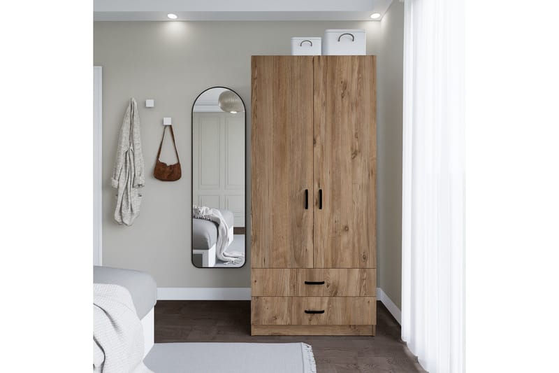 Yaman Garderob 80x182 cm, Brun