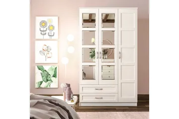 Zyricon Garderob 105x184 cm - Matt Vit - Förvaring - Sko- & klädförvaring - Garderober & garderobssystem