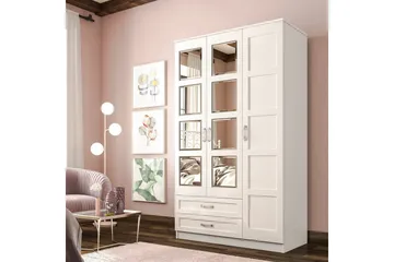 Zyricon Garderob 105x184 cm - Matt Vit - Förvaring - Sko- & klädförvaring - Garderober & garderobssystem