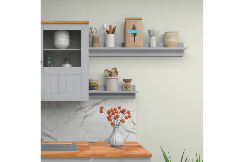Alby Vägghylla 100x14 cm - Grå - Förvaring - Köksförvaring - Kökshylla