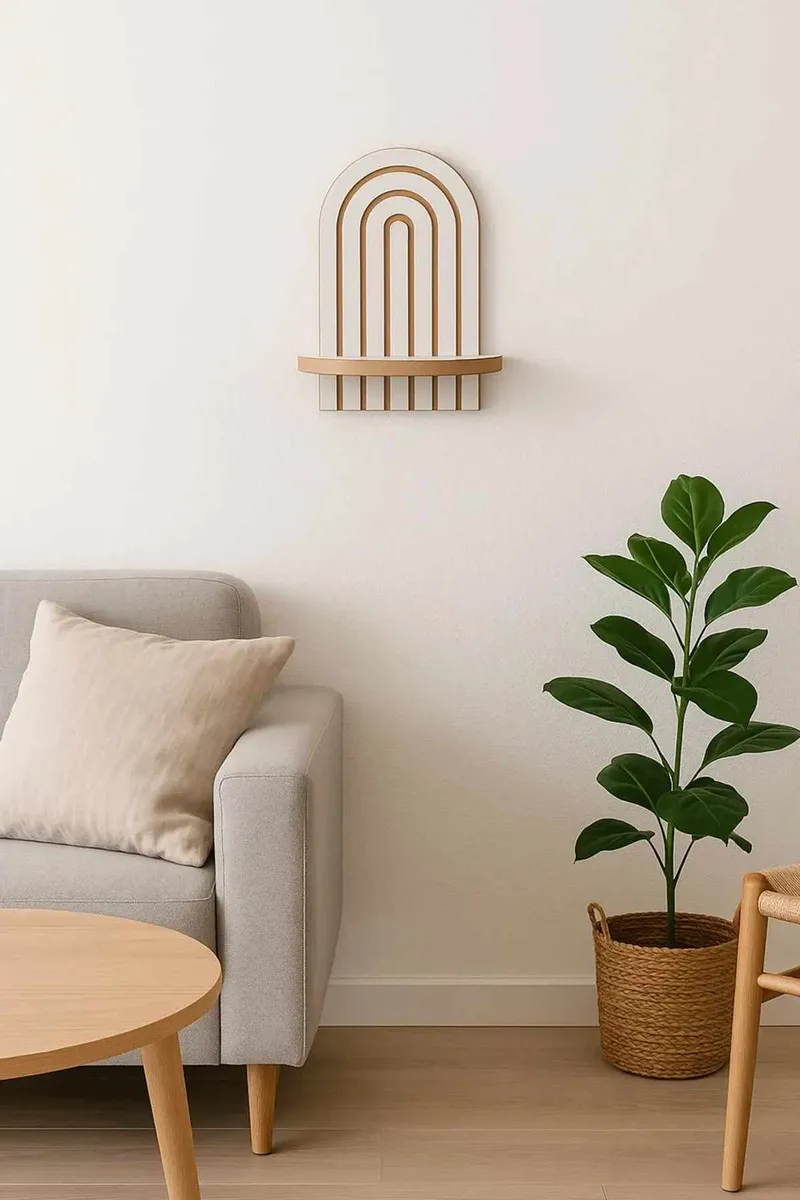 Baynor Vägghylla 20x35 cm - Vit - Förvaring - Köksförvaring - Kökshylla