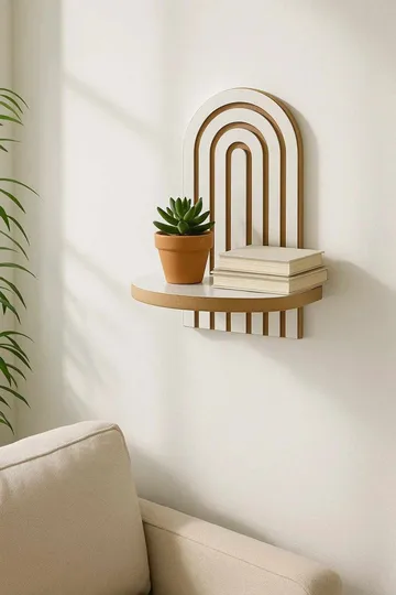 Baynor Vägghylla 20x35 cm - Vit - Förvaring - Köksförvaring - Kökshylla
