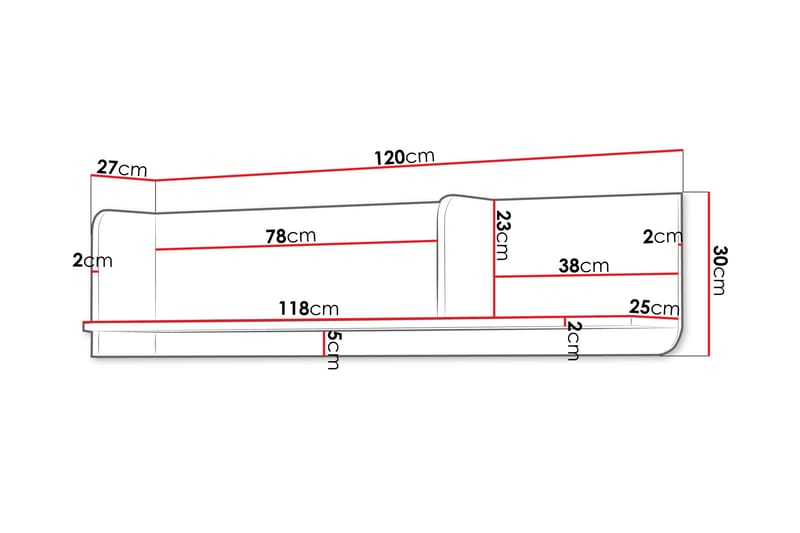 Buhan Vägghylla 120 cm - Beige - Förvaring - Köksförvaring - Kökshylla