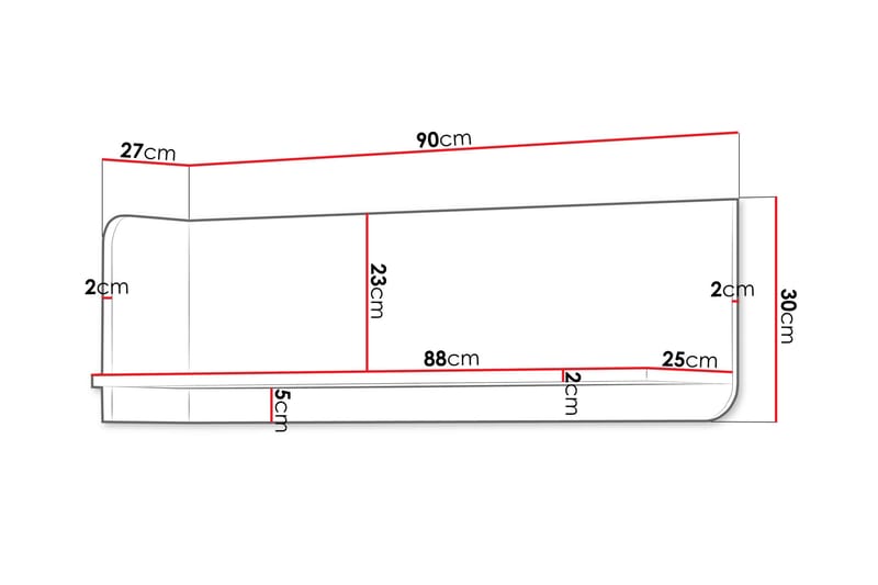 Buhan Vägghylla 90 cm - Beige - Förvaring - Köksförvaring - Kökshylla