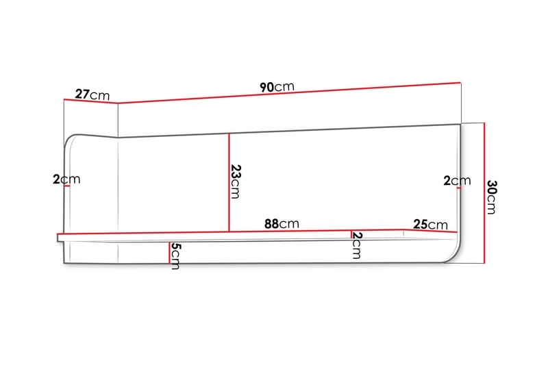 Buhan Vägghylla 90 cm - Beige - Förvaring - Köksförvaring - Kökshylla