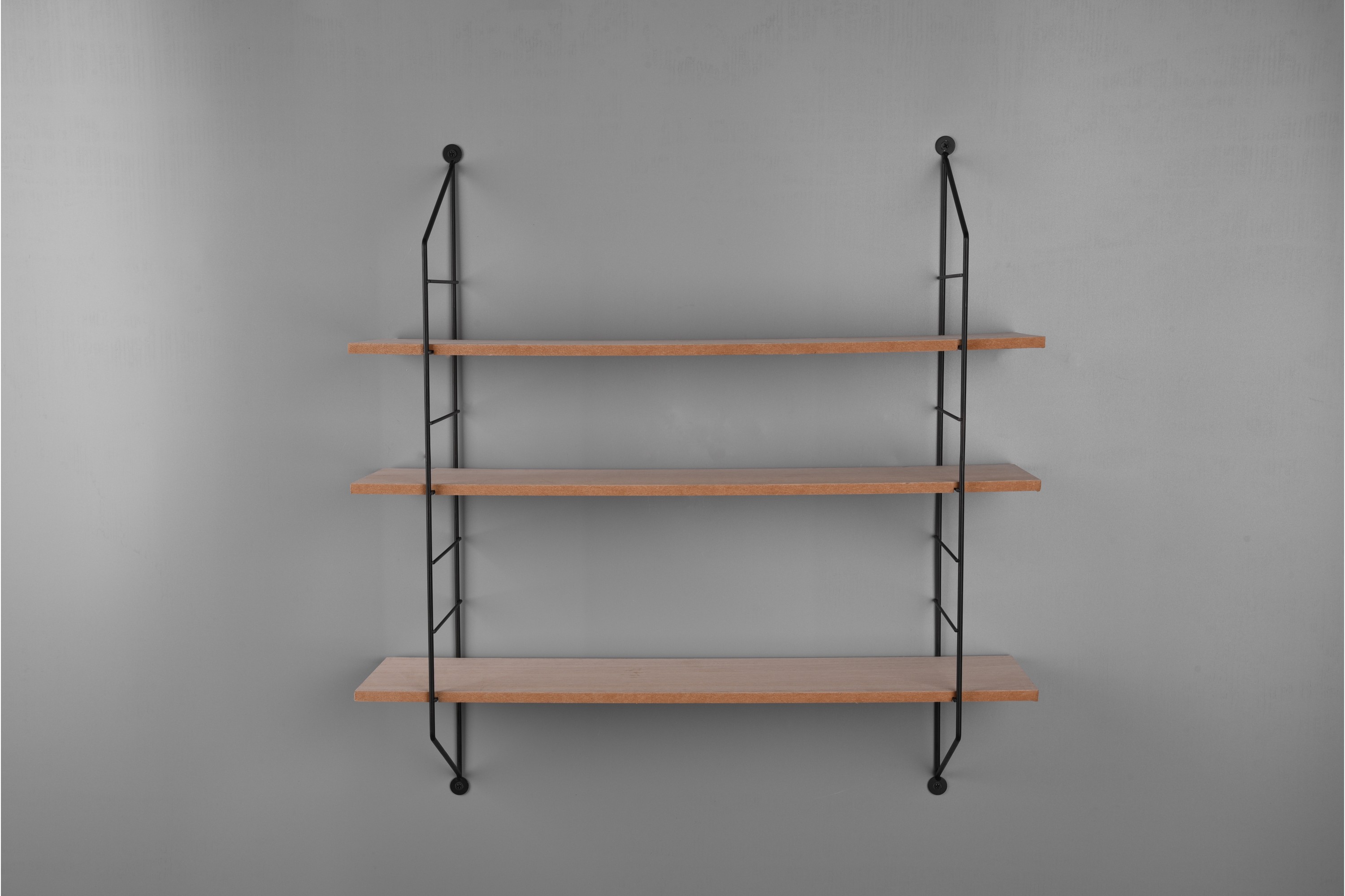 clara vägghylla 60x62x14,5 cm svart/trä - svart/trä