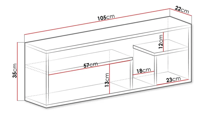 Elvaren Vägghylla 105 cm - Förvaring - Köksförvaring - Kökshylla