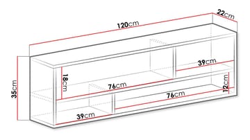 Elvaren Vägghylla 120 cm i Trä - Vit|Beige - Förvaring - Köksförvaring - Kökshylla